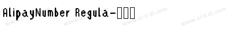 AlipayNumber Regula字体转换
